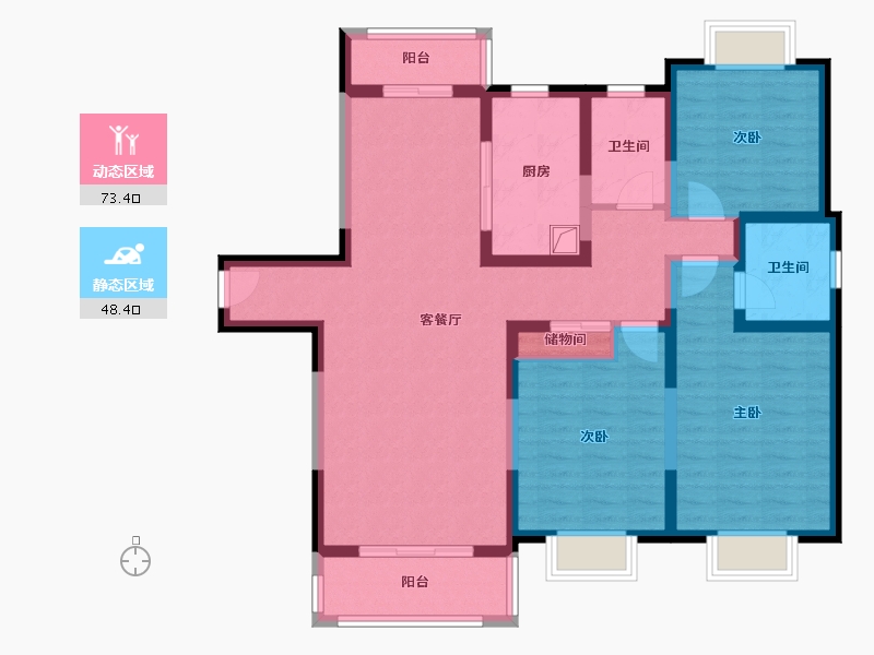 上海-上海市-金桥名都-110.40-户型库-动静分区