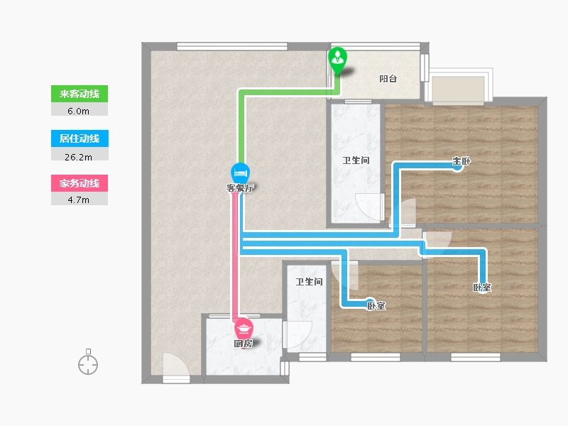 广东省-佛山市-碧翠豪城-91.40-户型库-动静线