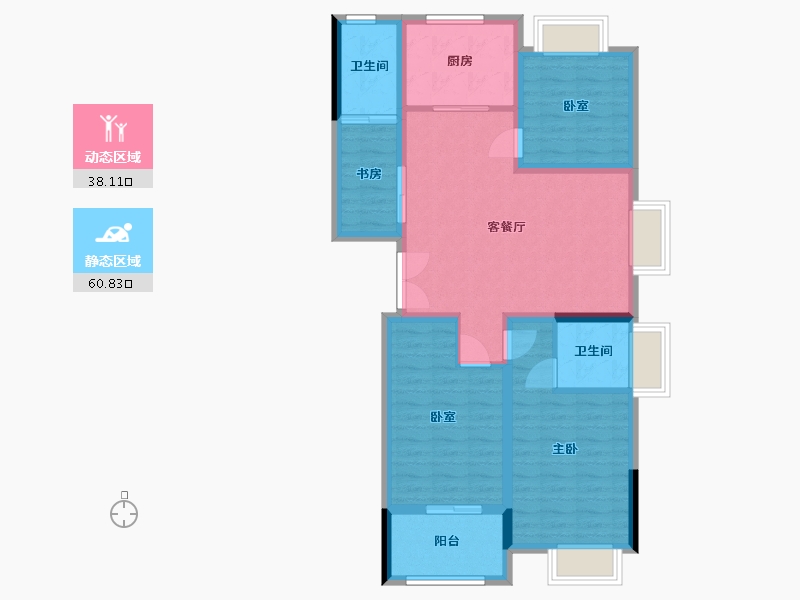 河南省-平顶山市-千田理想城-87.98-户型库-动静分区