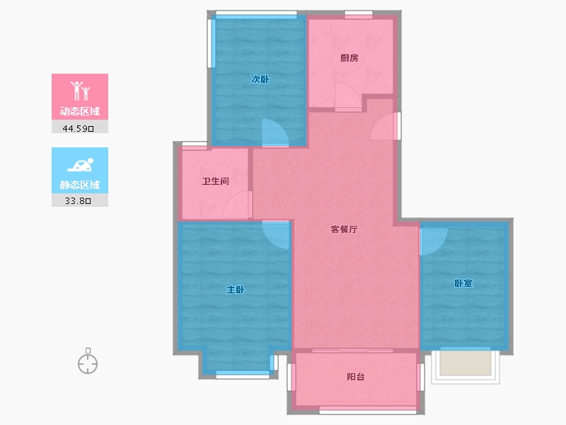 江苏省-南京市-融信世纪东方-71.20-户型库-动静分区