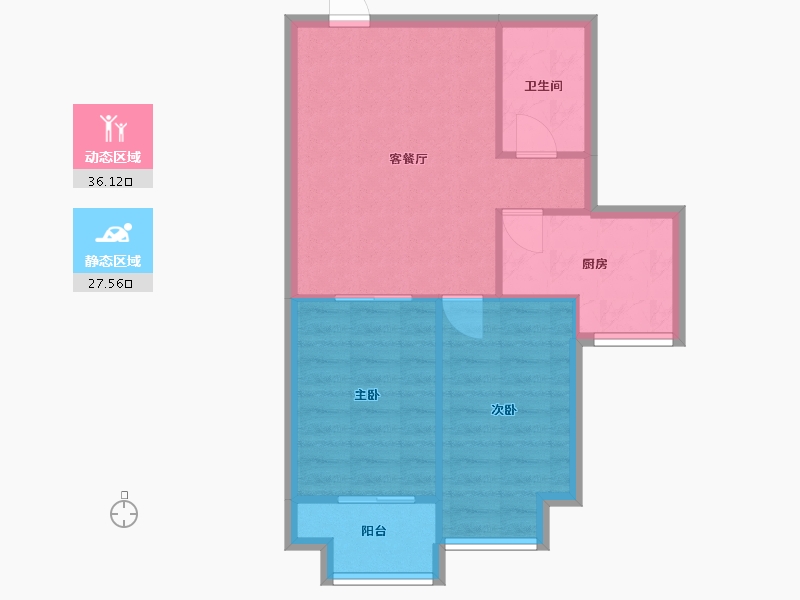 山东省-烟台市-迎春佳苑-60.00-户型库-动静分区