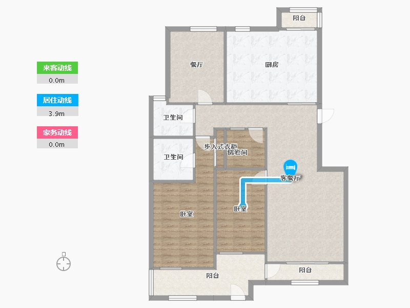 北京-北京市-星河城-冬季星空-124.84-户型库-动静线