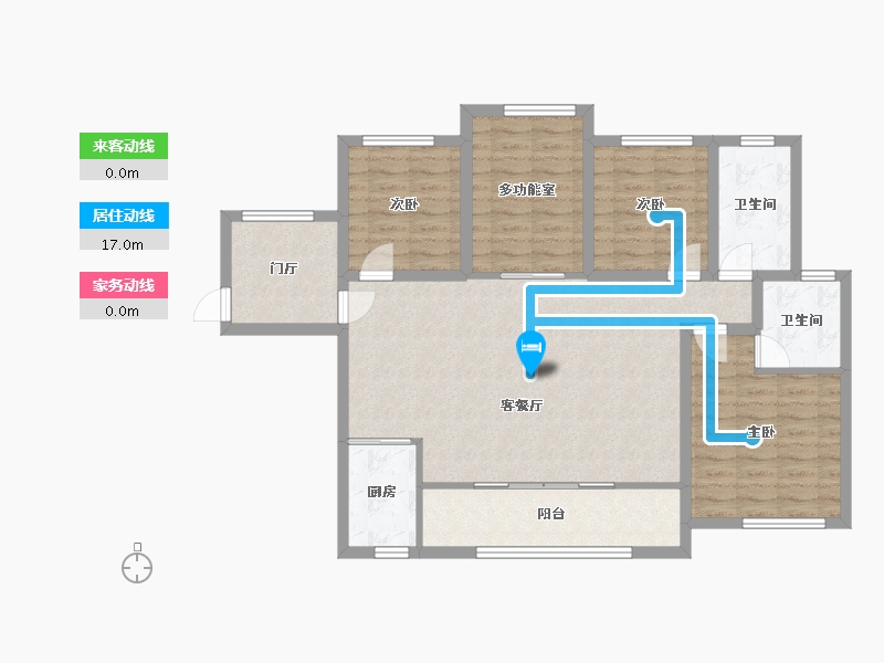 广东省-佛山市-中海金沙湾-105.88-户型库-动静线