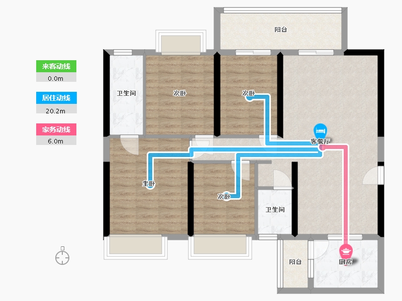 广西壮族自治区-南宁市-天健天境-101.38-户型库-动静线