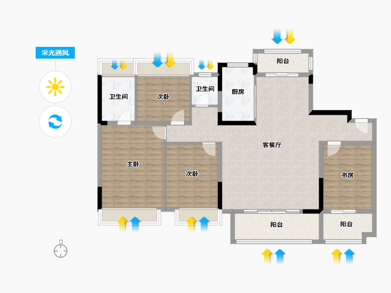 湖北省-恩施土家族苗族自治州-交投逸晴湾-142.00-户型库-采光通风