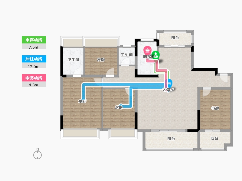 湖北省-恩施土家族苗族自治州-交投逸晴湾-142.00-户型库-动静线