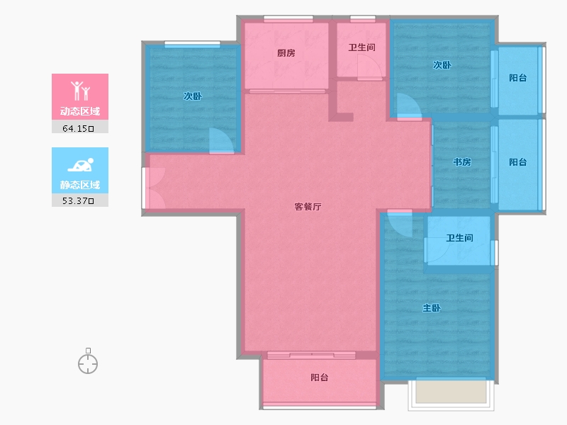 河南省-平顶山市-万基九尊府-110.00-户型库-动静分区