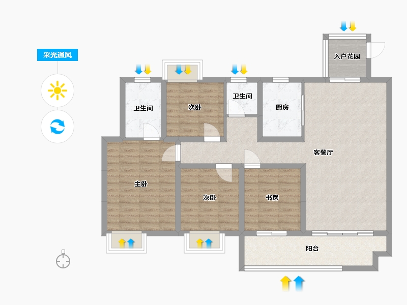 江西省-赣州市-信丰润达国际环球港-108.00-户型库-采光通风