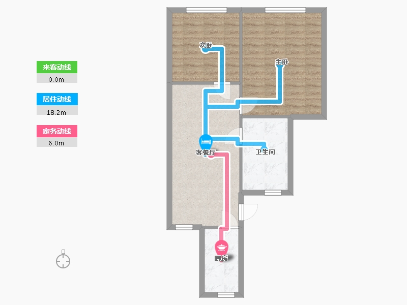 江苏省-南京市-春江新城韩府坊-53.00-户型库-动静线