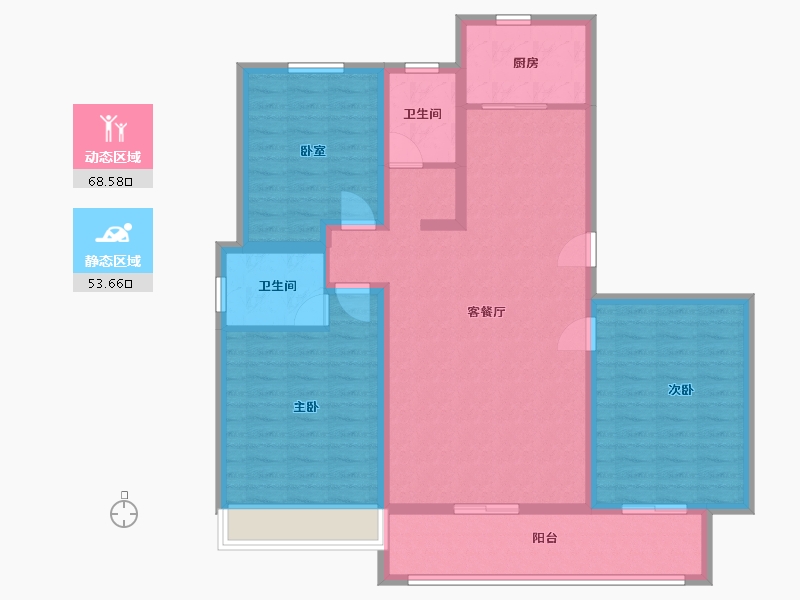 河南省-平顶山市-万盛公馆-109.83-户型库-动静分区