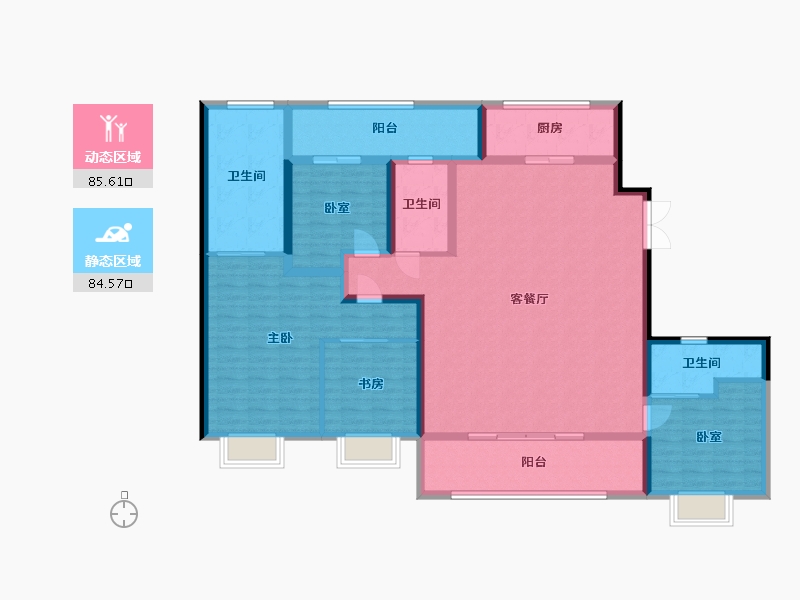 陕西省-西安市-天朗熙湖-151.20-户型库-动静分区