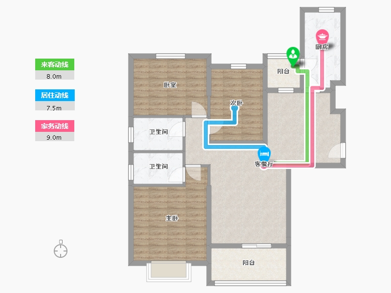 湖南省-长沙市-恒大御景天下-102.69-户型库-动静线