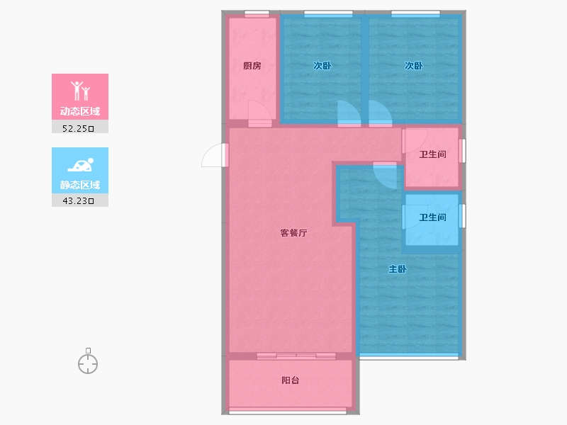 河北省-张家口市-美林书院-97.53-户型库-动静分区