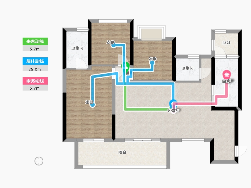 四川省-成都市-恒大天府半岛-7期-98.40-户型库-动静线