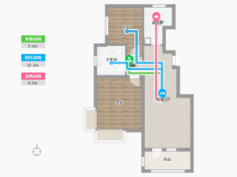 河北省-廊坊市-路劲阳光城-65.58-户型库-动静线