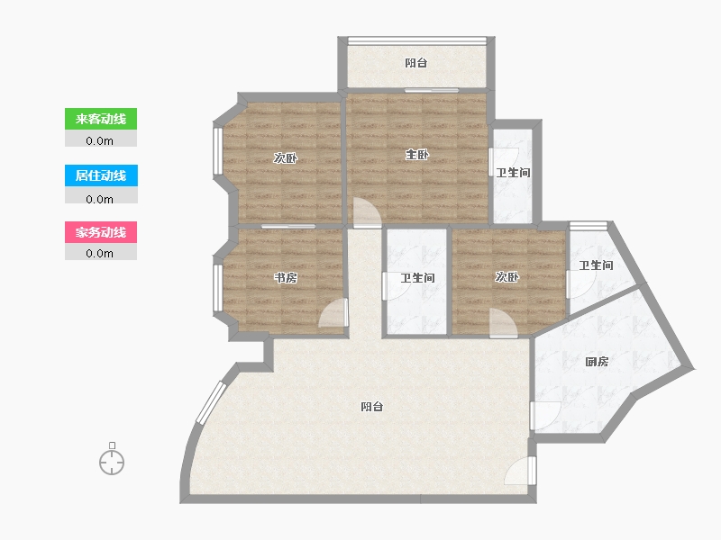 辽宁省-大连市-万达公寓-110.49-户型库-动静线