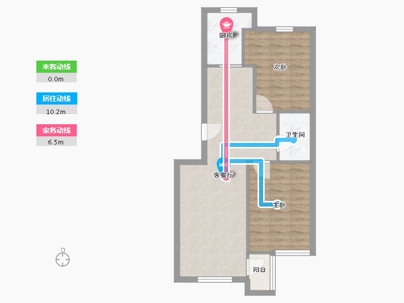 辽宁省-大连市-城建花木小区-59.51-户型库-动静线