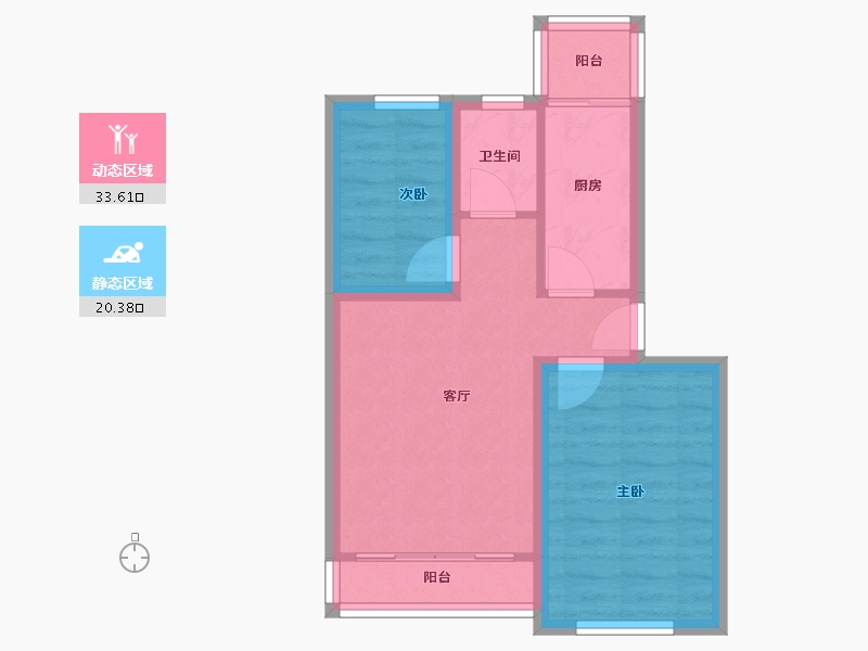 辽宁省-大连市-金源北里安居小区-47.43-户型库-动静分区