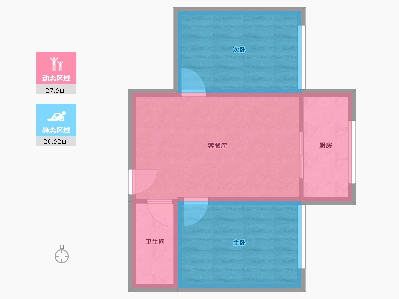 辽宁省-大连市-桃园小区（金州）-43.02-户型库-动静分区