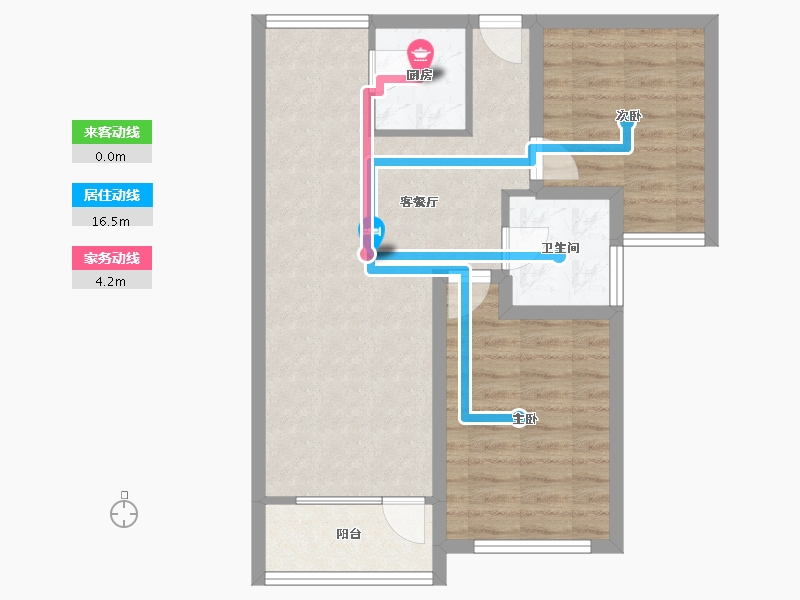 辽宁省-大连市-恒瑞大湖山语-65.72-户型库-动静线