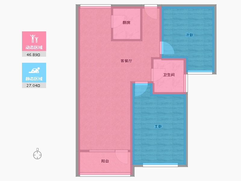 辽宁省-大连市-恒瑞大湖山语-65.72-户型库-动静分区