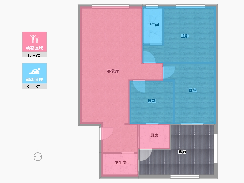 广东省-佛山市-碧翠豪城-82.65-户型库-动静分区