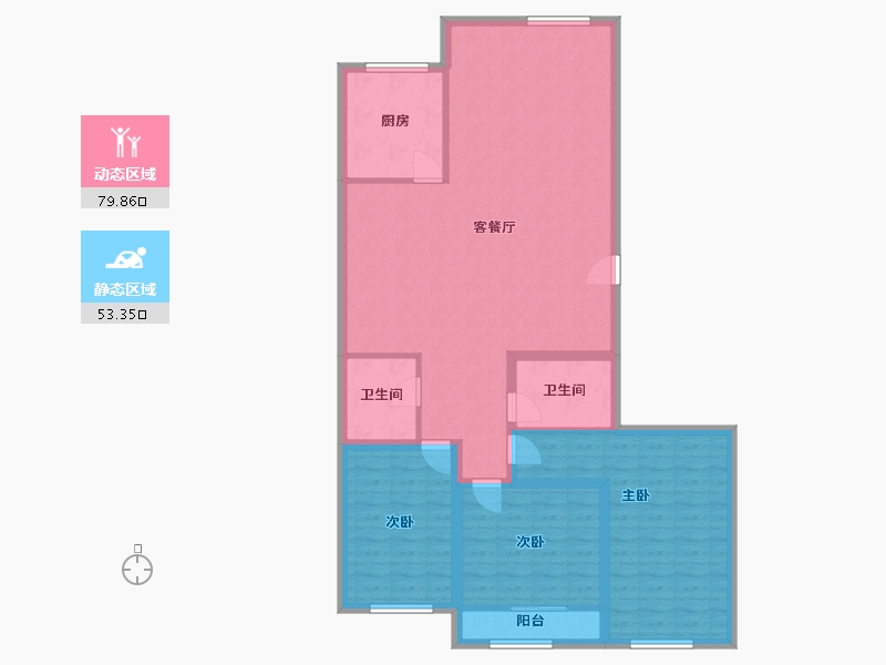 辽宁省-大连市-澳景园-121.13-户型库-动静分区