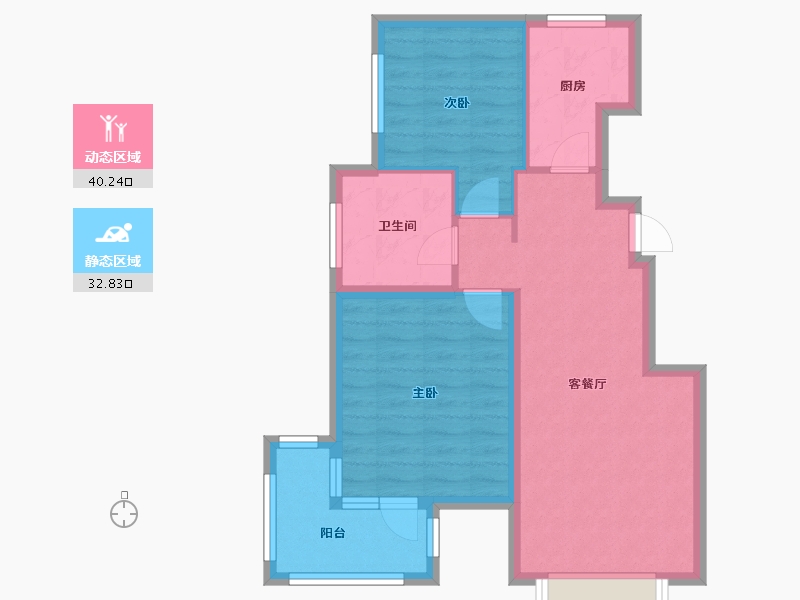 河北省-廊坊市-路劲阳光城-64.80-户型库-动静分区