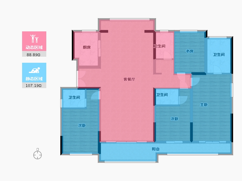 浙江省-嘉兴市-鸿翔传承府-178.40-户型库-动静分区