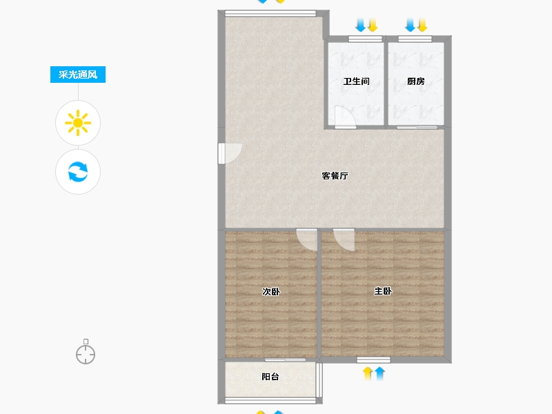 江苏省-苏州市-新华新村-99.44-户型库-采光通风