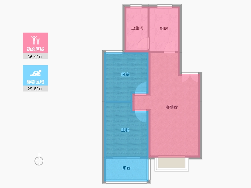 四川省-成都市-欣民苑-55.69-户型库-动静分区