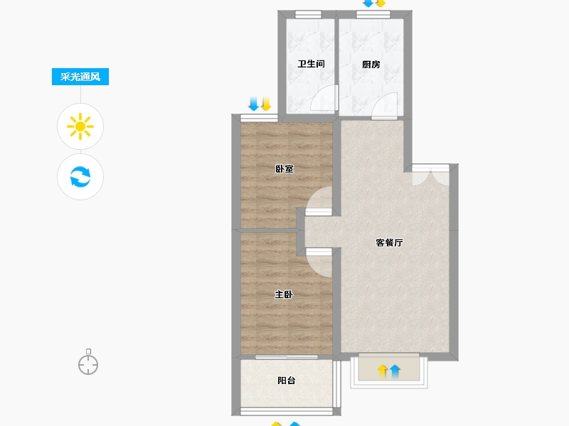 四川省-成都市-欣民苑-55.69-户型库-采光通风