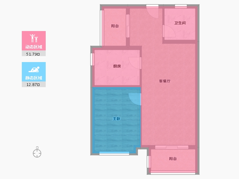 河北省-廊坊市-路劲阳光城-57.80-户型库-动静分区