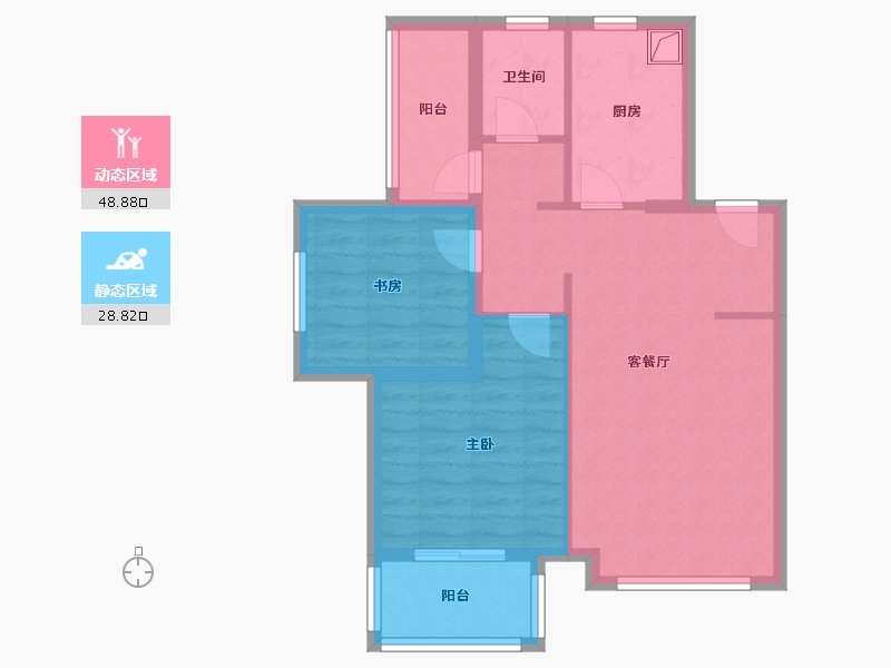 河北省-廊坊市-路劲阳光城-68.80-户型库-动静分区