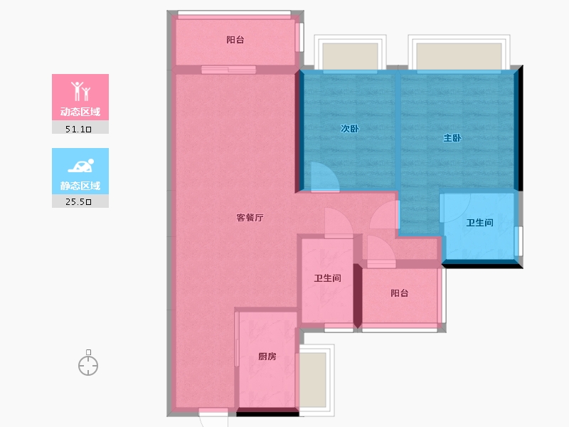 广东省-清远市-燕湖里-72.04-户型库-动静分区