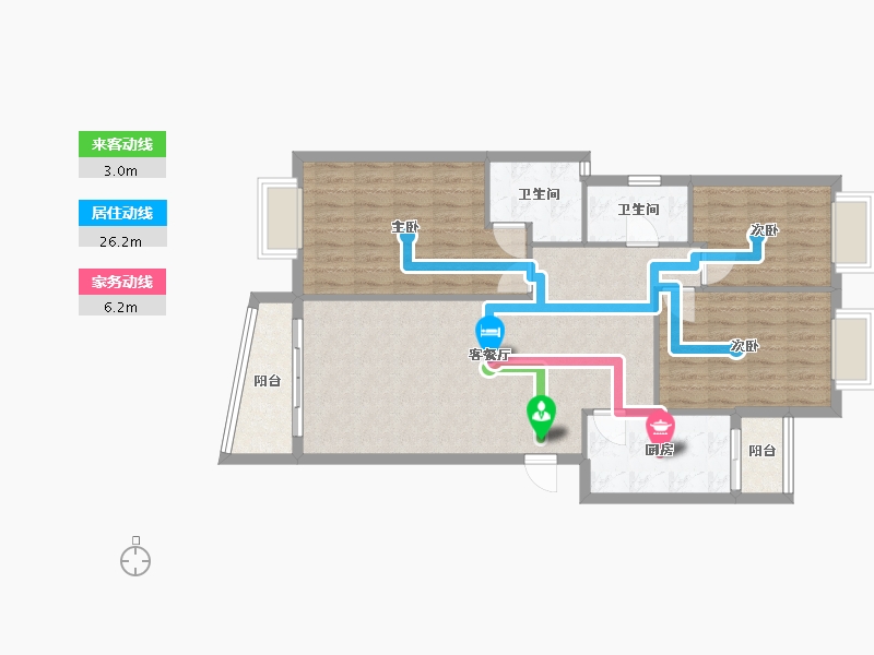 广东省-深圳市-雅豪祥苑-94.40-户型库-动静线