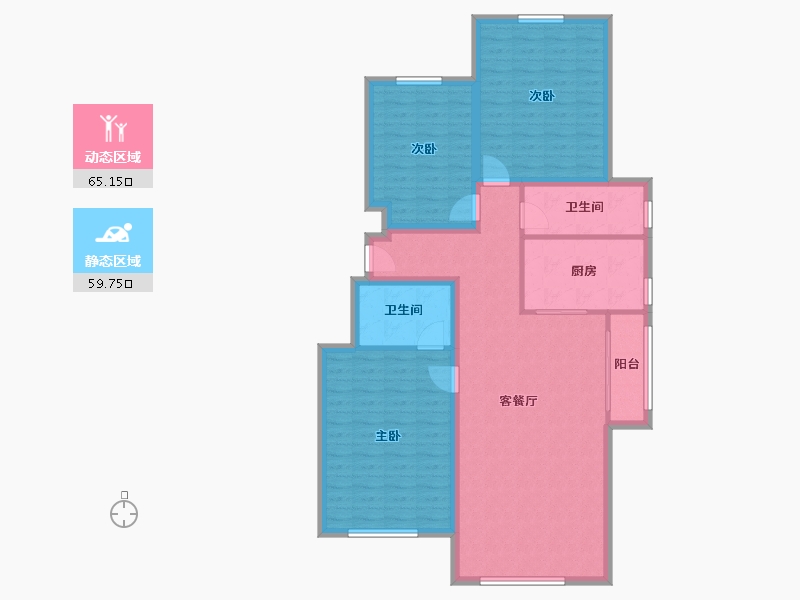 河北省-廊坊市-世嘉正园-113.10-户型库-动静分区