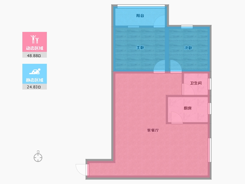 广东省-广州市-绿佳花园-66.22-户型库-动静分区