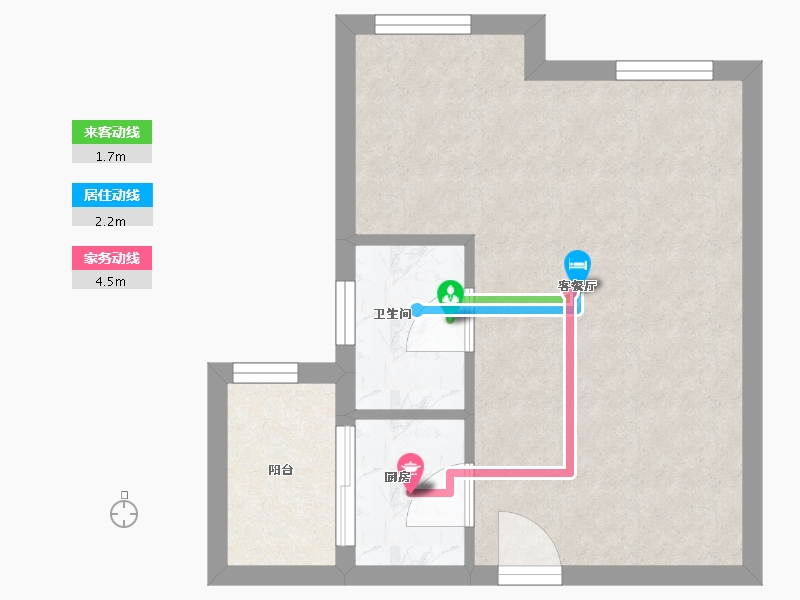 香港特别行政区-观塘区-匯景花園-34.40-户型库-动静线