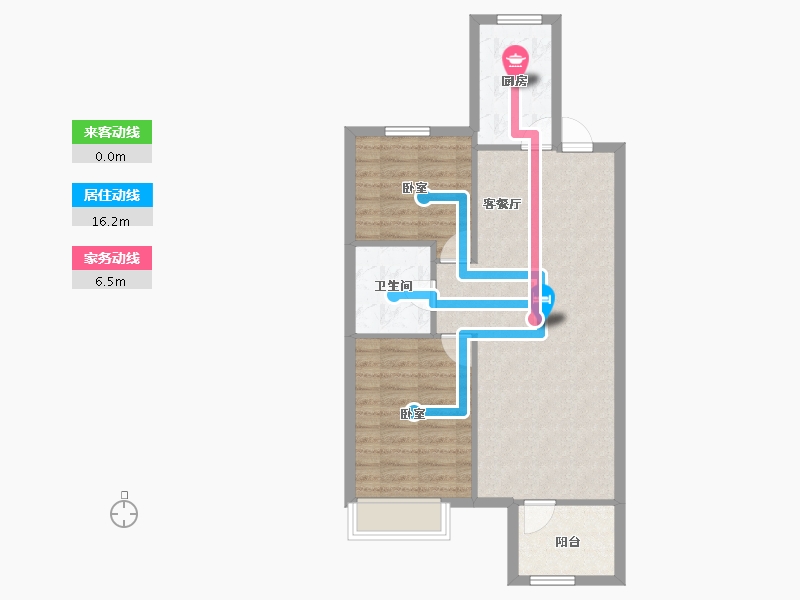 山东省-青岛市-融创维多利亚湾-69.68-户型库-动静线