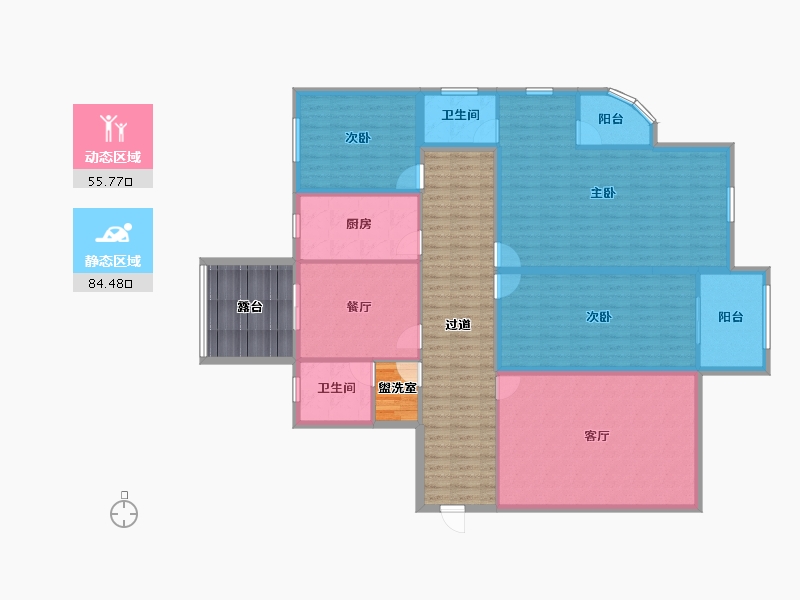 浙江省-杭州市-滨水名庭-165.32-户型库-动静分区