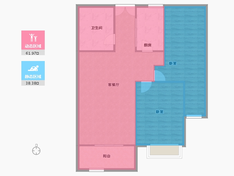 山东省-青岛市-市南区江山帝景-92.74-户型库-动静分区