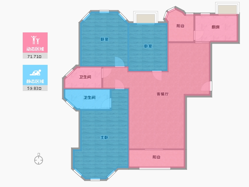 河南省-郑州市-亚星盛世家园A区-135.00-户型库-动静分区