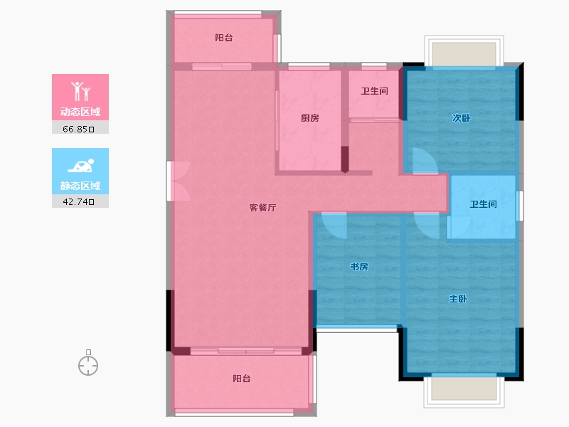 湖南省-常德市-澧洲印象-101.78-户型库-动静分区