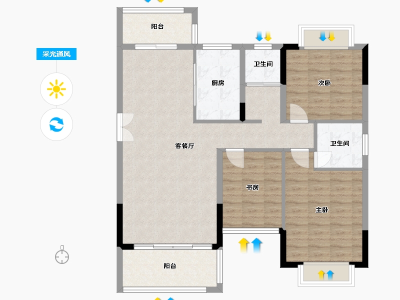 湖南省-常德市-澧洲印象-101.78-户型库-采光通风