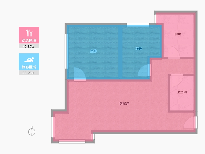 甘肃省-兰州市-欣欣茗园-56.39-户型库-动静分区