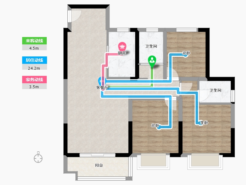 山东省-菏泽市-云峰中央公园-96.76-户型库-动静线