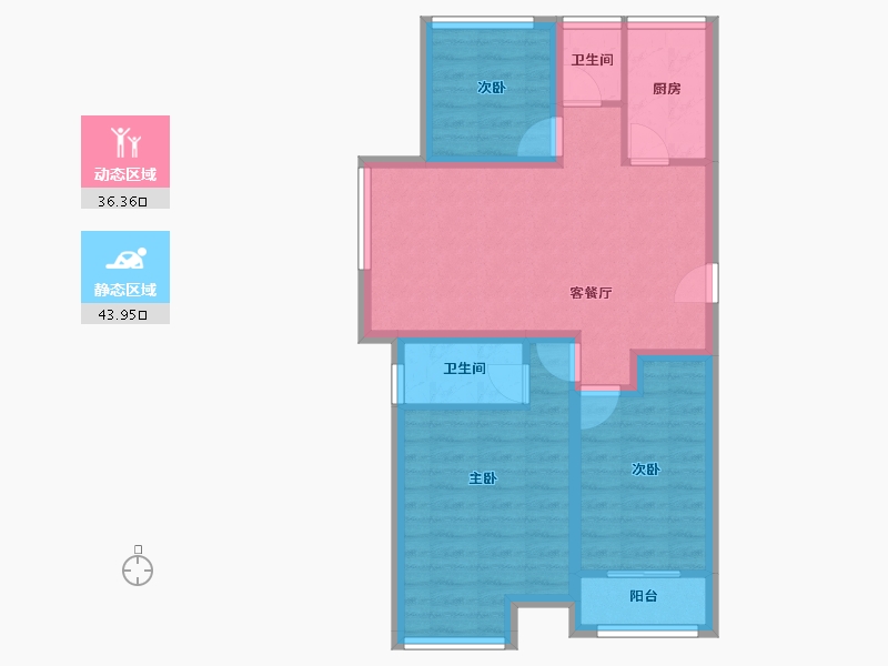 江苏省-苏州市-领秀金品花苑-71.12-户型库-动静分区