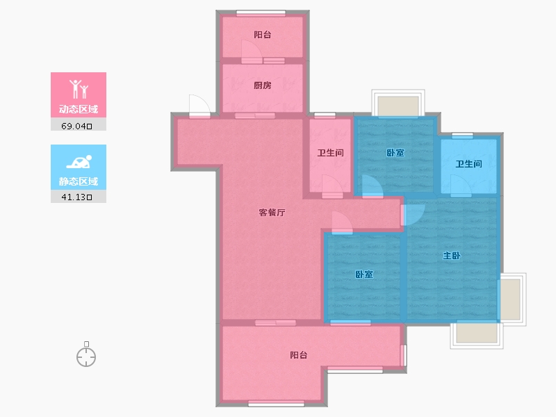 云南省-保山市-保山吾悦广场-96.57-户型库-动静分区