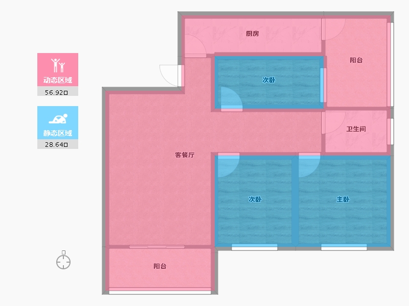 广东省-广州市-保利紫薇花园（北区)-75.10-户型库-动静分区